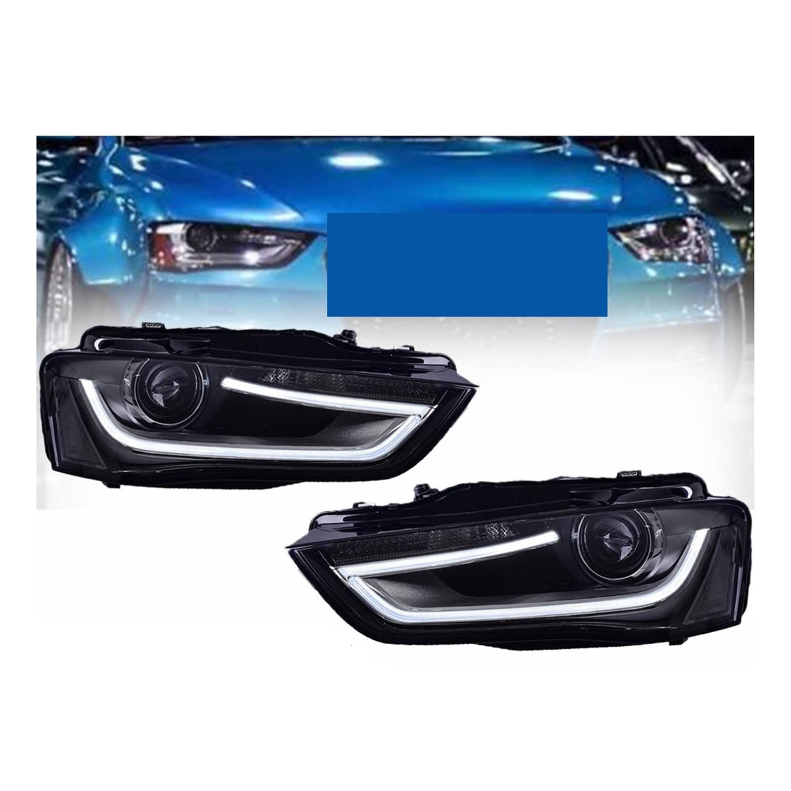 Fari Anteriori per Audi A4 2013-2016 A4L S4 B8, aggiornamento fari ad Alta configurazione, Plug And Play.