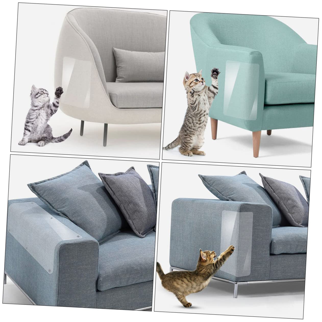 INOOMP 18blätter Cat Scratch Selbstklebender Möbel Schutz Kratzschutz Für Katzen Mit Nägeln Für Sofas Und Möbel Einfach Anzubringen
