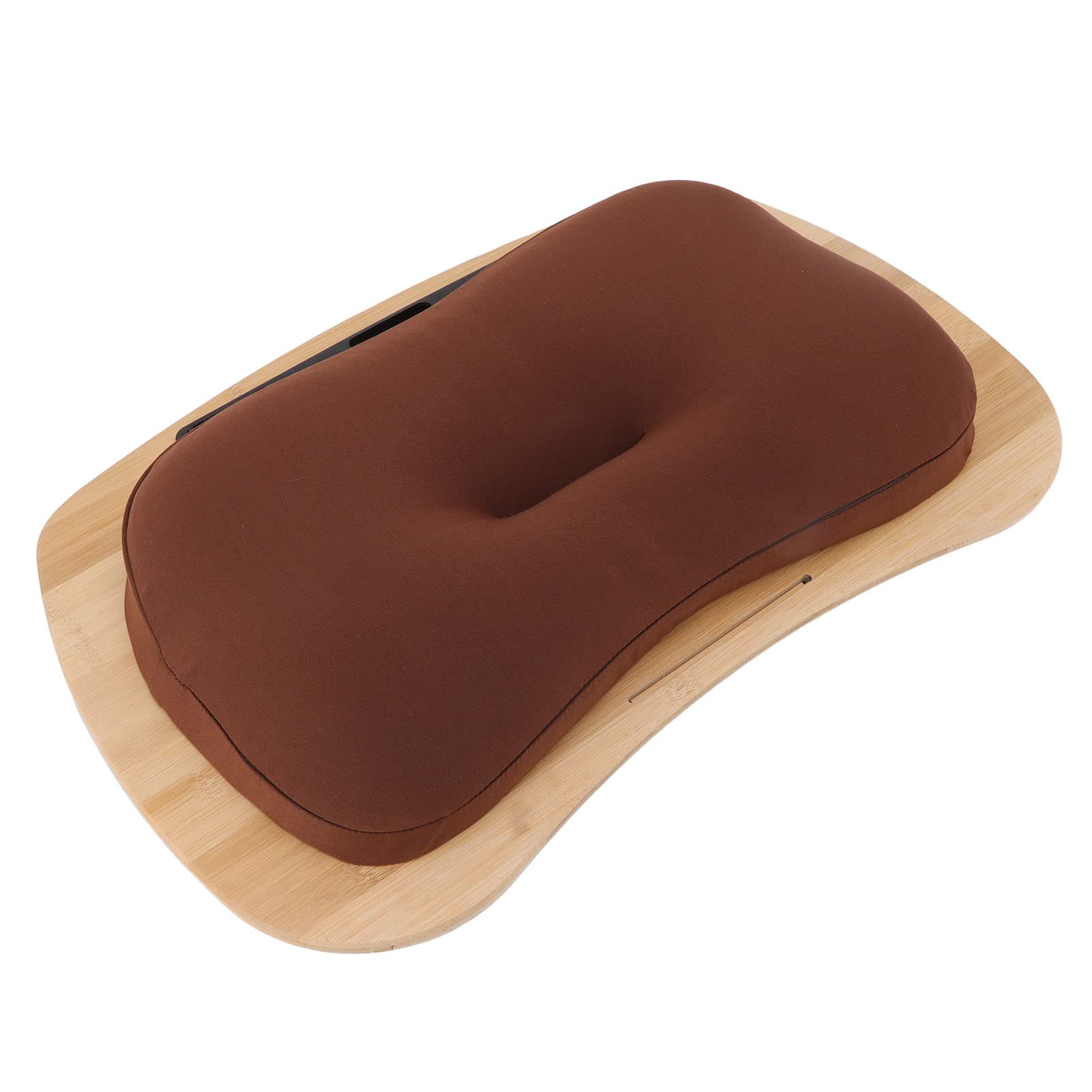 Aramox Escritorio de Regazo de bambú para Computadora Portátil con Cojín de 21,3 X 13,0 Pulgadas, Almohada Ergonómica 3 en 1 para Computadora Portátil, Escritorio de Regazo para para Trabajo,