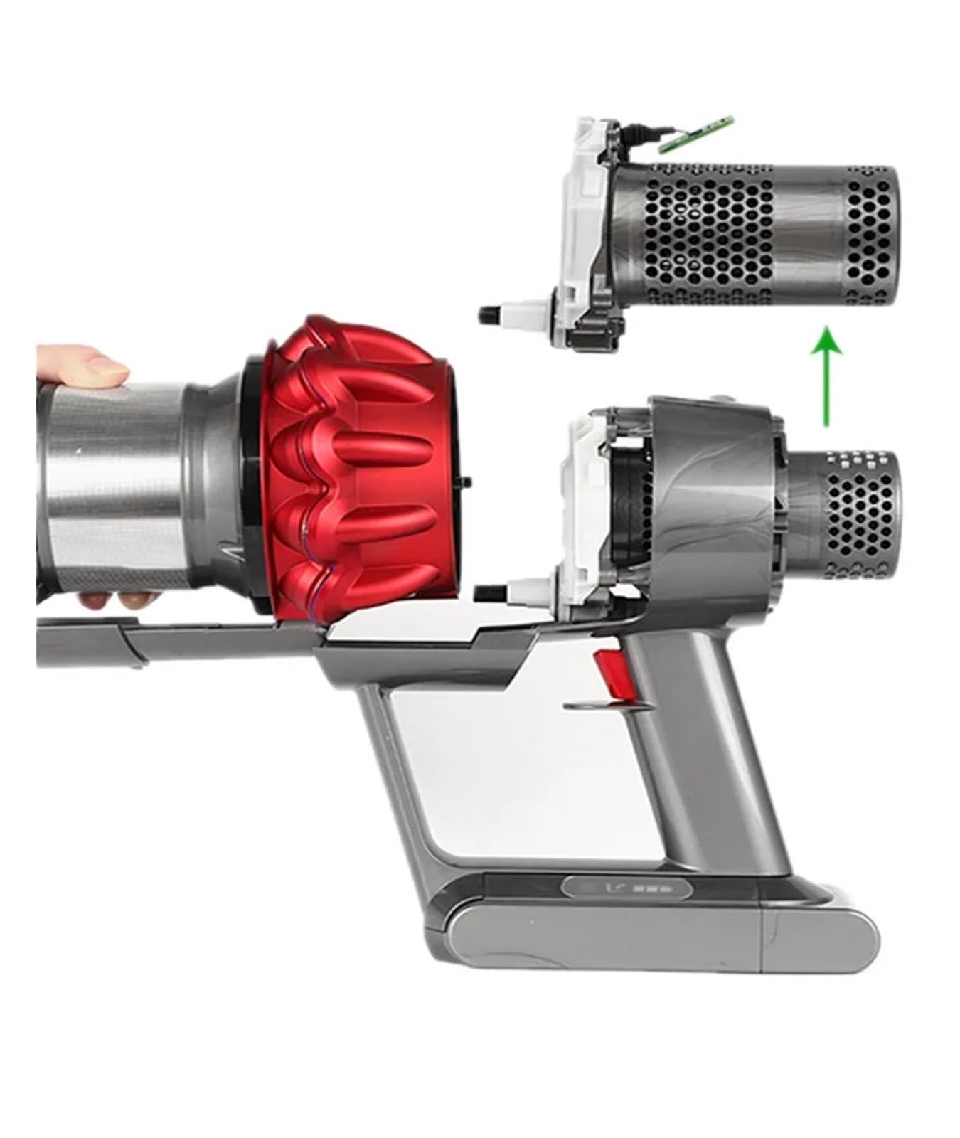 Conjunto Motor del Cuerpo, Compatible con Dyson V10 SV12 | Alcance de Componente por Modelo; Posición de Sustitución del Cuerpo o Mango(1set)
