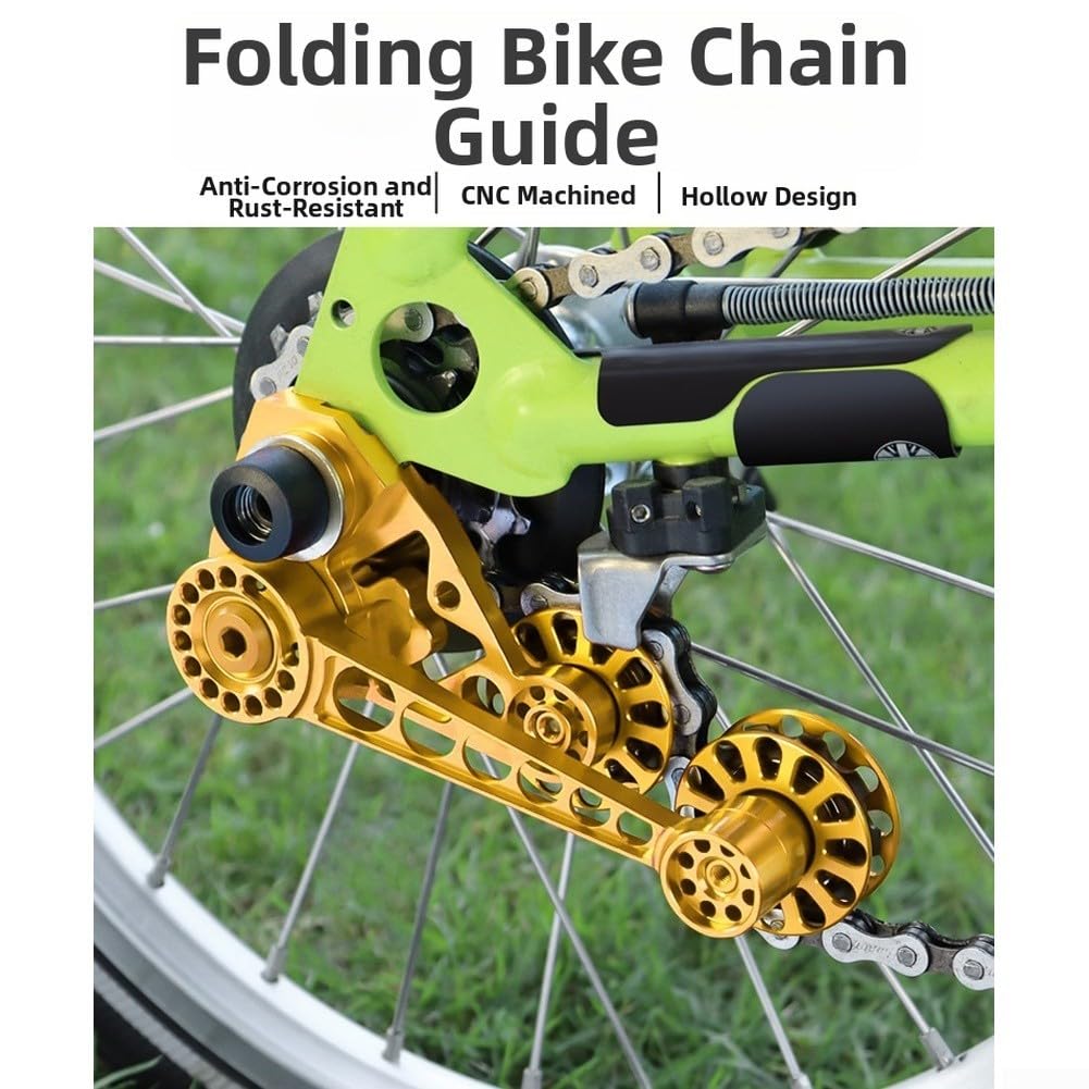 Regolatore catena in alluminio CNC per bicicletta pieghevole rosso