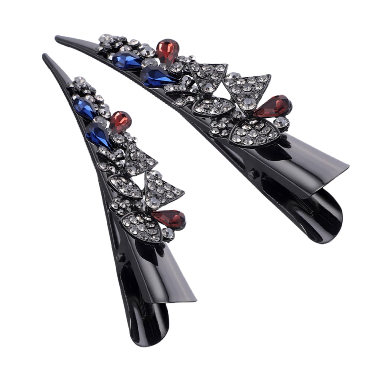 VICASKY 8 Pezzi Fermagli in Metallo con Brillanti Clip Alligatore per Accessori Moda Eleganti e Decorativi per Acconciature Raffinate