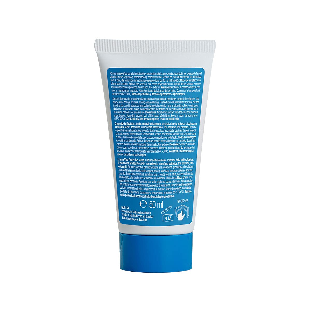 ISDIN Nutratopic Pro-AMP Crema Facial, Crema Facial Protectora, Ayuda a Mejorar los Signos de la Piel Atópica