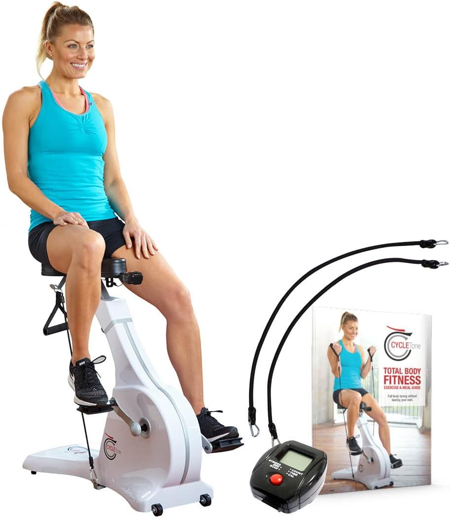 Exercise Bike with Resistance Bands by New Image BONUS Digital Monitor, Advanced Resistance Bands 8kg (As Seen on High Street TV)