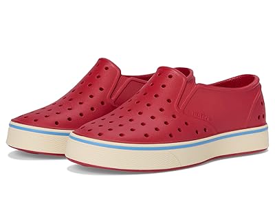 Native Shoes Kids Miles Slip-On Sneakers (Little Kid/Big Kid) Kids Shoes Ruby Red/Bone White : 2 Little Kid M