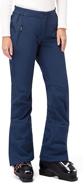 33,000ft Women's Ski Pants Waterproof Ski Trousers Snowproof Thermal Ladies Snow Pants Navy Blue 14*29L