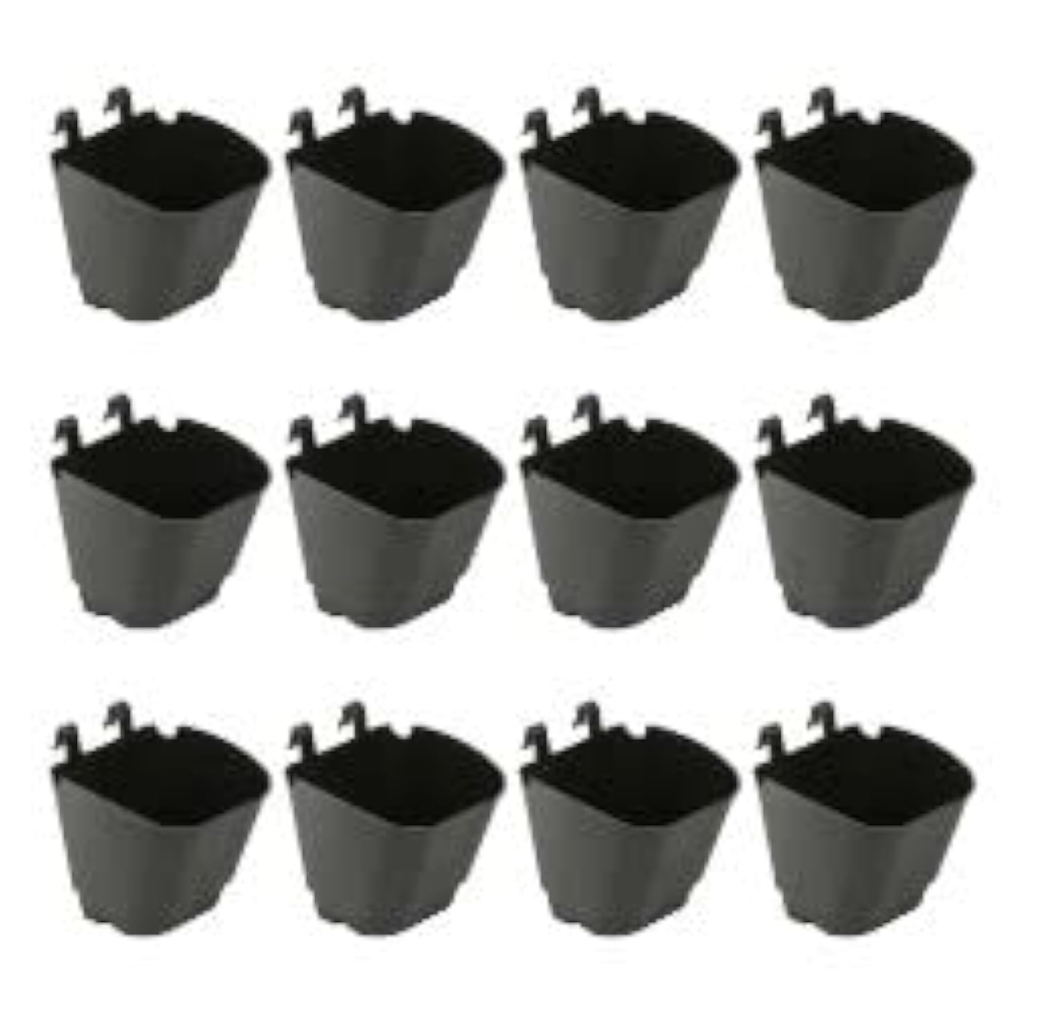 CAPPL Plastic Vertical Garden - Wall Hanging Pot (5 Inch, 12 Pots, Black) (B01EOWRCIW) Amazon Price History, Amazon Price Tracker