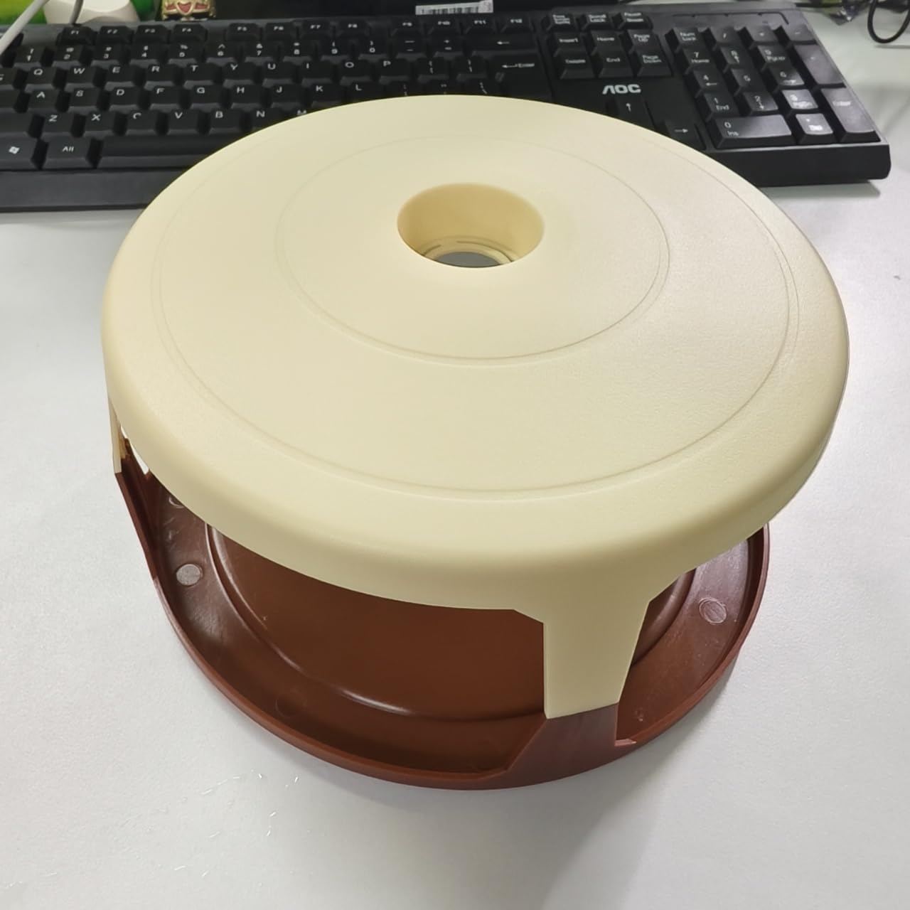 Flea Traps for Inside Your Home, Flea Trap for Home & Garage with 3 Sticky Disc 3 Bulbs 1 Electric Wires Bed Bug with Light for Indoor Safe to Pets (Brown) 25822