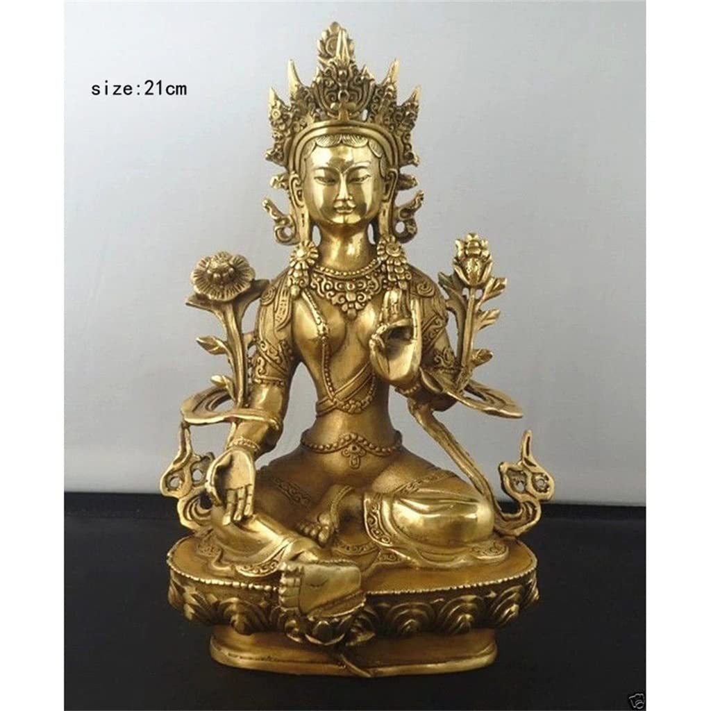Amazon.co.jp: N/A 21cm /チベット仏教銅緑のタラ神ゴッドネスkwan-yin