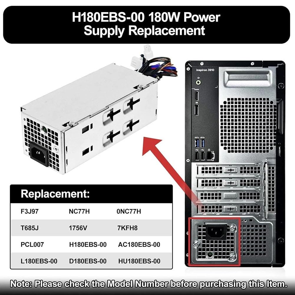 Alimentatore 180W AC180EBS-00 per Dell per optiplex 3910 per 3690