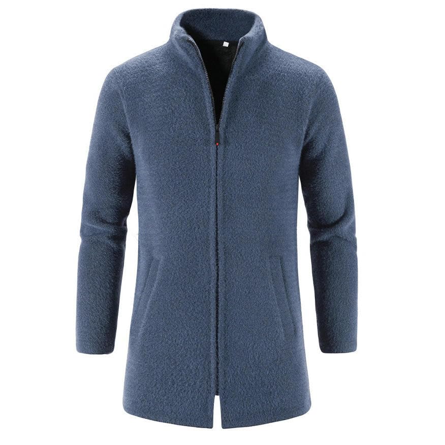 Cárdigan de punto para hombre largo multicolor de estilo coreano casual 2