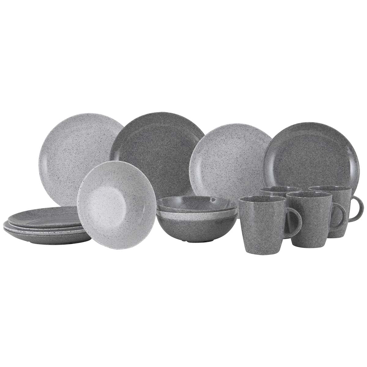 Classic Line Granite 980946828 Melamine Crockery Set 16 Pieces