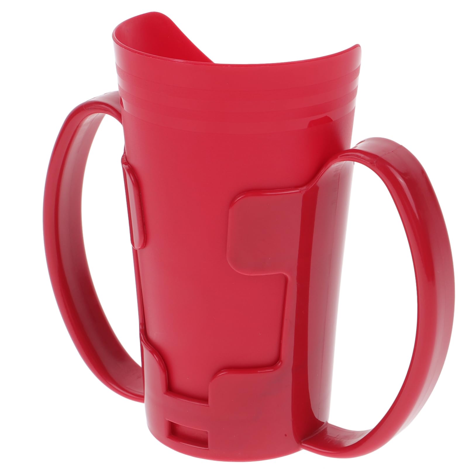 3 Piezas taza de cuidado de ancianos taza con pajita y tapa copa de rehabilitación de agua de bebe a prueba de asfixia de prevención de asfixia el plastico rojo