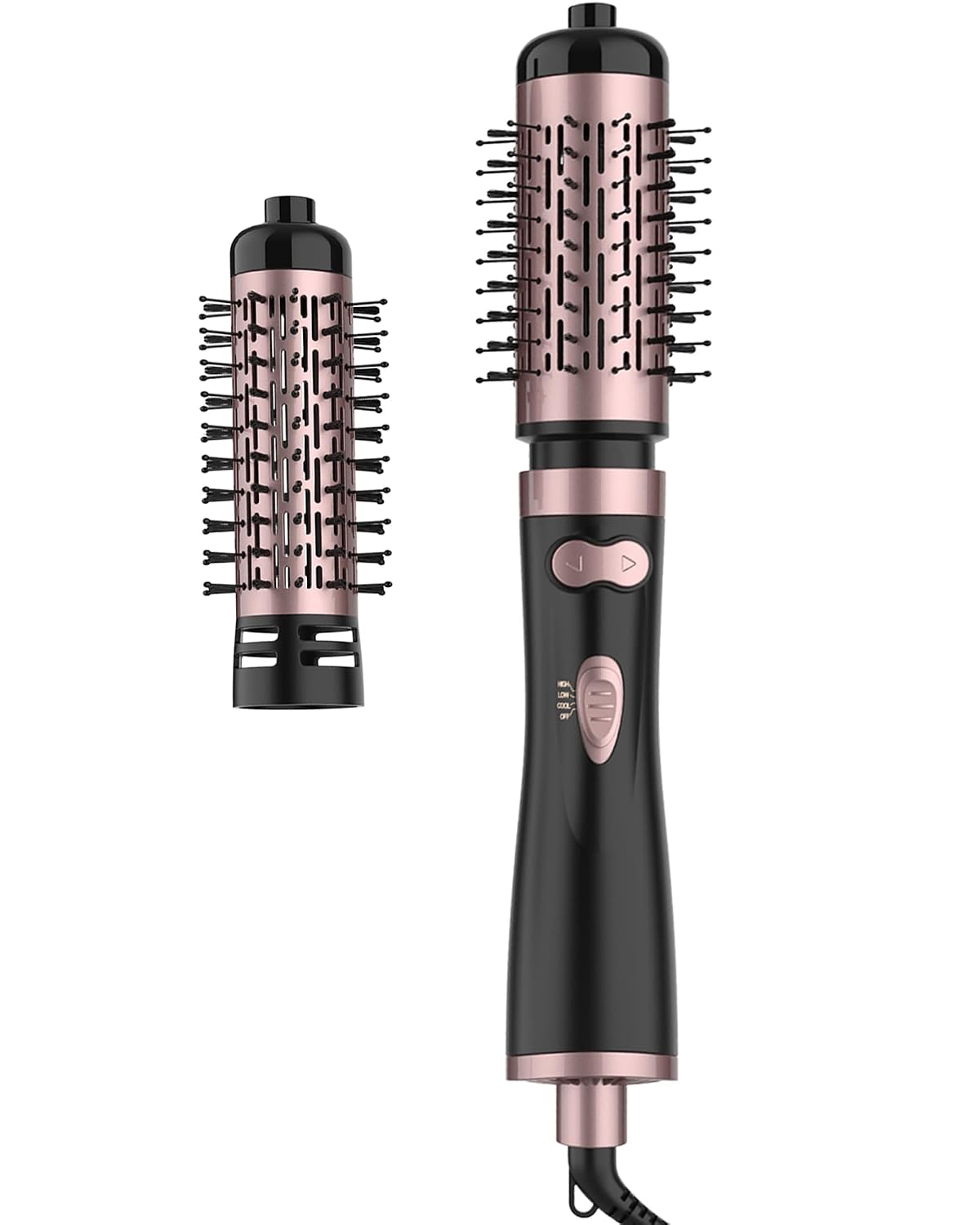 ANWA Rotary Hair Dryer Brush, 4 in 1 Hot Air Curler and Rotary Brush, Rotary Hair Dryer Brush with 2 Removable Brushes (1....