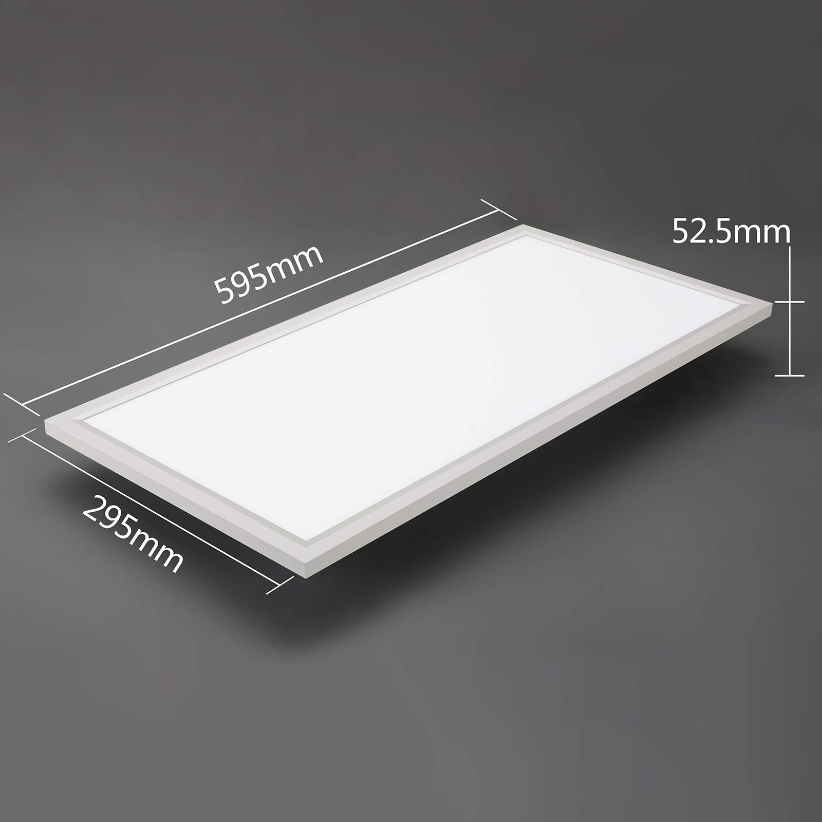 IMPTS LED Deckenleuchte Panel dimmbar 30x60 cm, 30W Extra Flache Deckenpanel Lampe, indirekter Deckenbeleuchtung, Farbtemperatur mit Fernbedienung einstellbar, Schlafzimmer Wohnzimmer Küche 3000-6500K