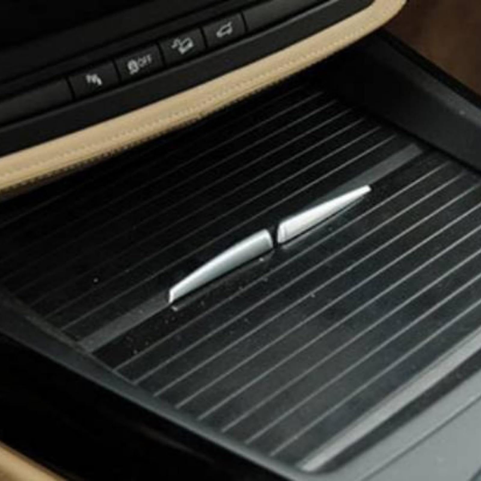Tapa Consola Central Coche Cubierta Rodillo Portavasos Deslizante Panel Repuesto Compatible con X5 X6 E71 con Pestañas Apta para Ordenar Interiores Conducción Diaria Renovación Estética Vehículos