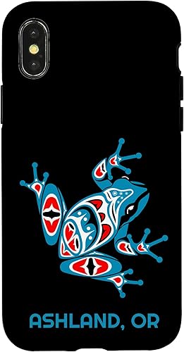 Miniatura 7 de Funda para iPhone 13 Pro Max Ashland Oregon Red Blue Frog PNW Art Native American