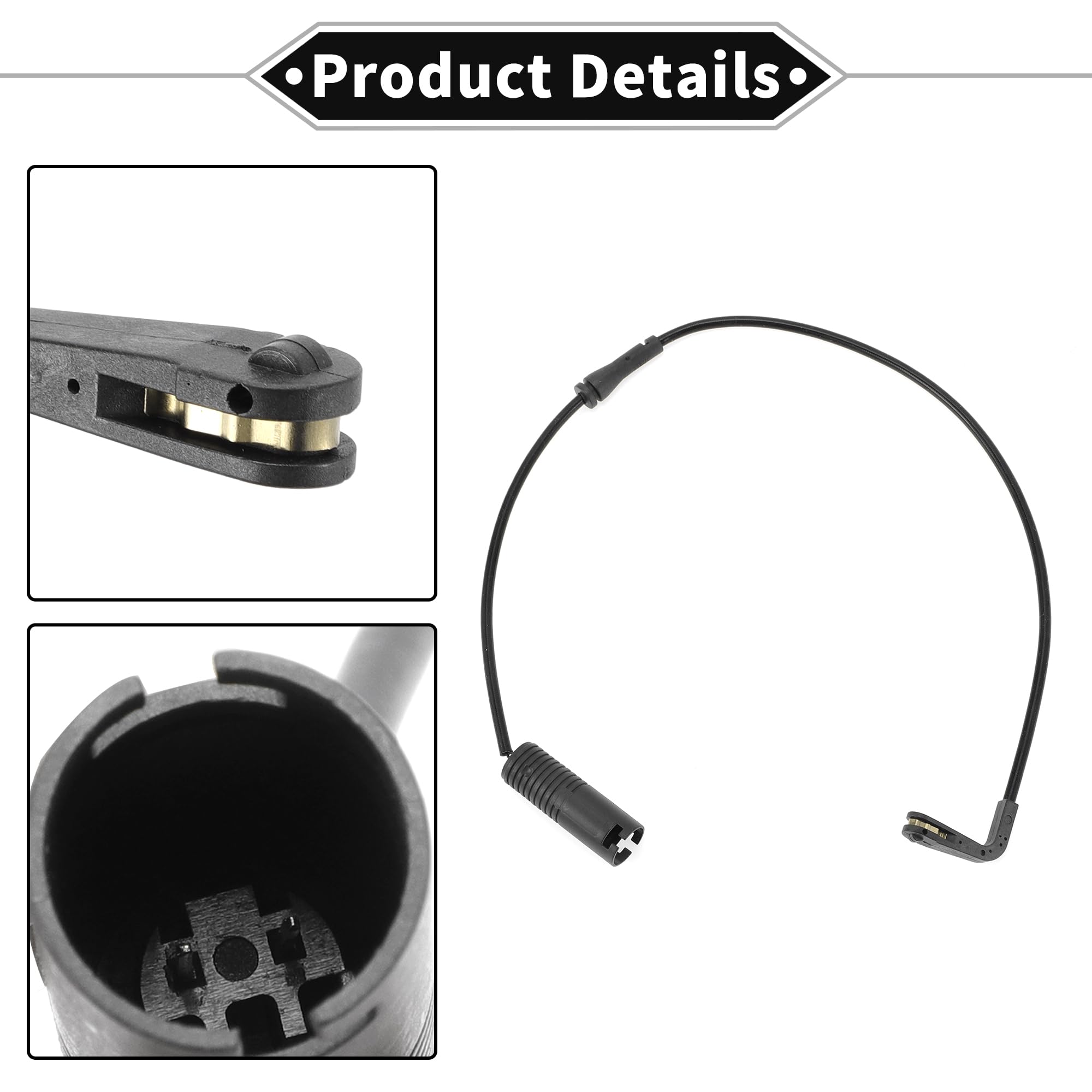 Sensor De Desgaste De Pastillas De Freno Para Bmw 5 E39 00-03 | Material: Tpu Caucho, Color: Negro, Posición: Traseras, Número Oe: 34351163066, 1 Pc