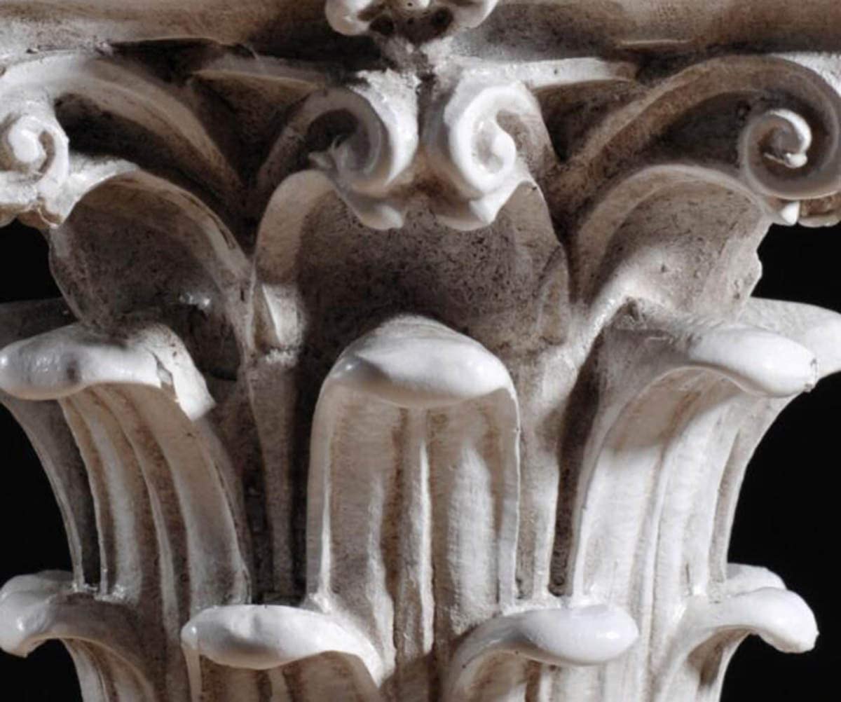 41cm 古代ギリシャ建築柱 コリントピラー支柱コラムミニテーブル古代