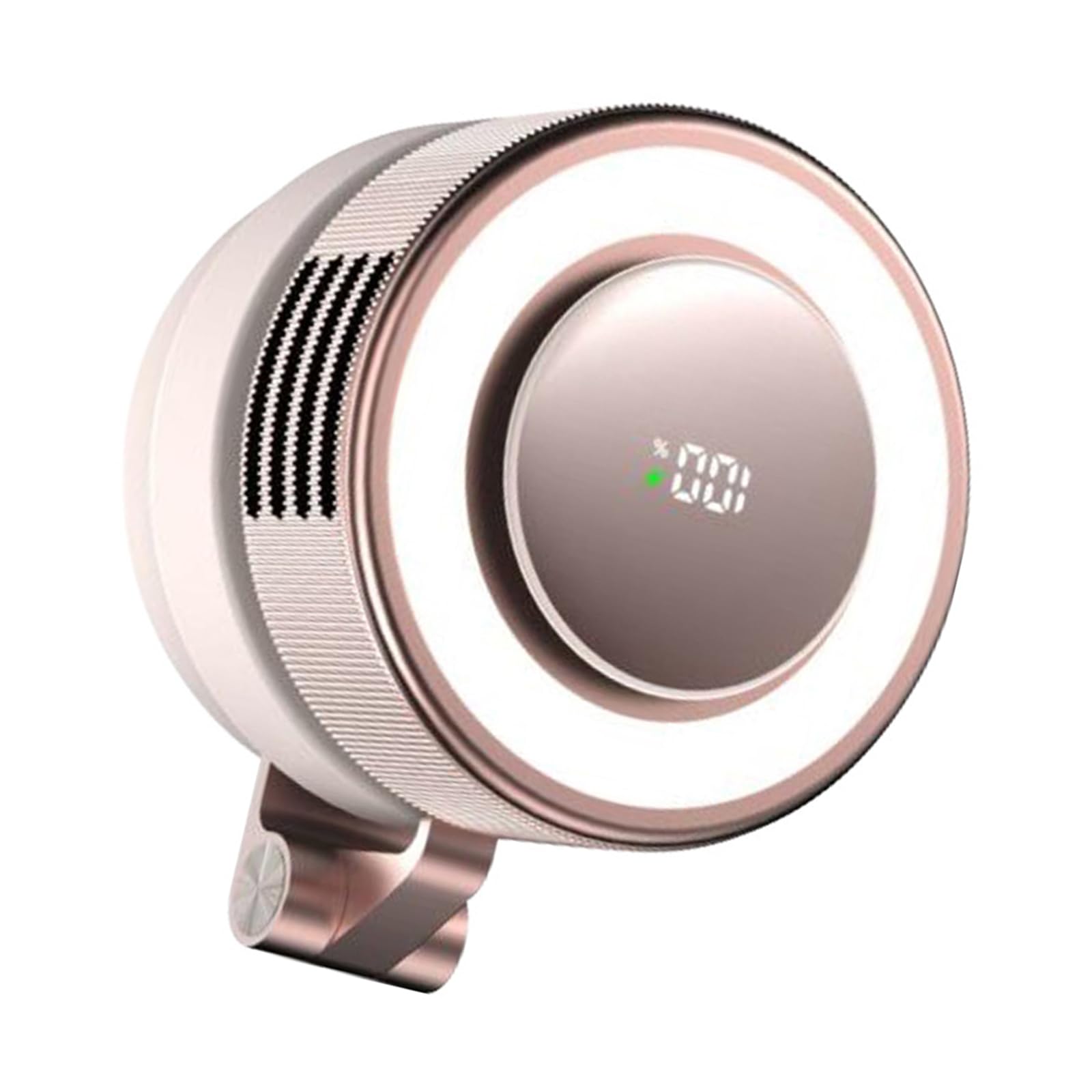 Uqezagpa Compact Rechargeable Table Fan with Digital Display and Complete Rotation Great for Video Makeup Night Light Fan