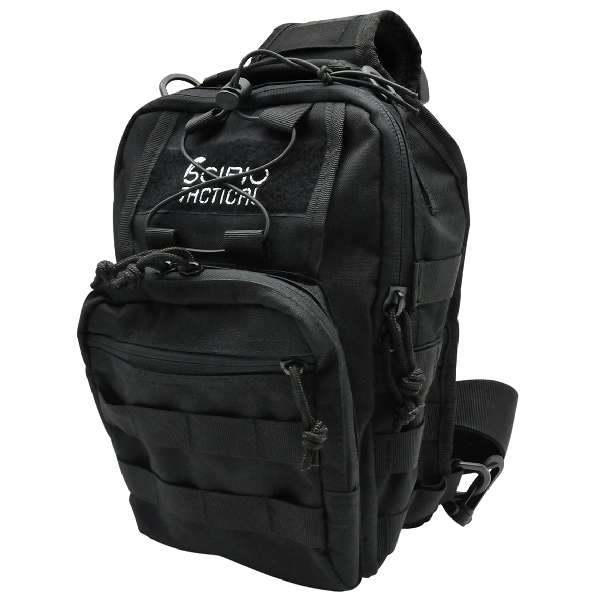 Scipio JYFSP11 Tactical Sling Bag with Heavy Duty Shoulder Strap Handbag, 13-Inch Shoulder Bag, Black