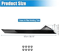 Vista 5 de X AUTOHAUX Panel de moldura de pilar A para Ford Explorer 2011-2019 lado exterior del conductor delantero sustituye a 926-450 BB5Z7803137AA