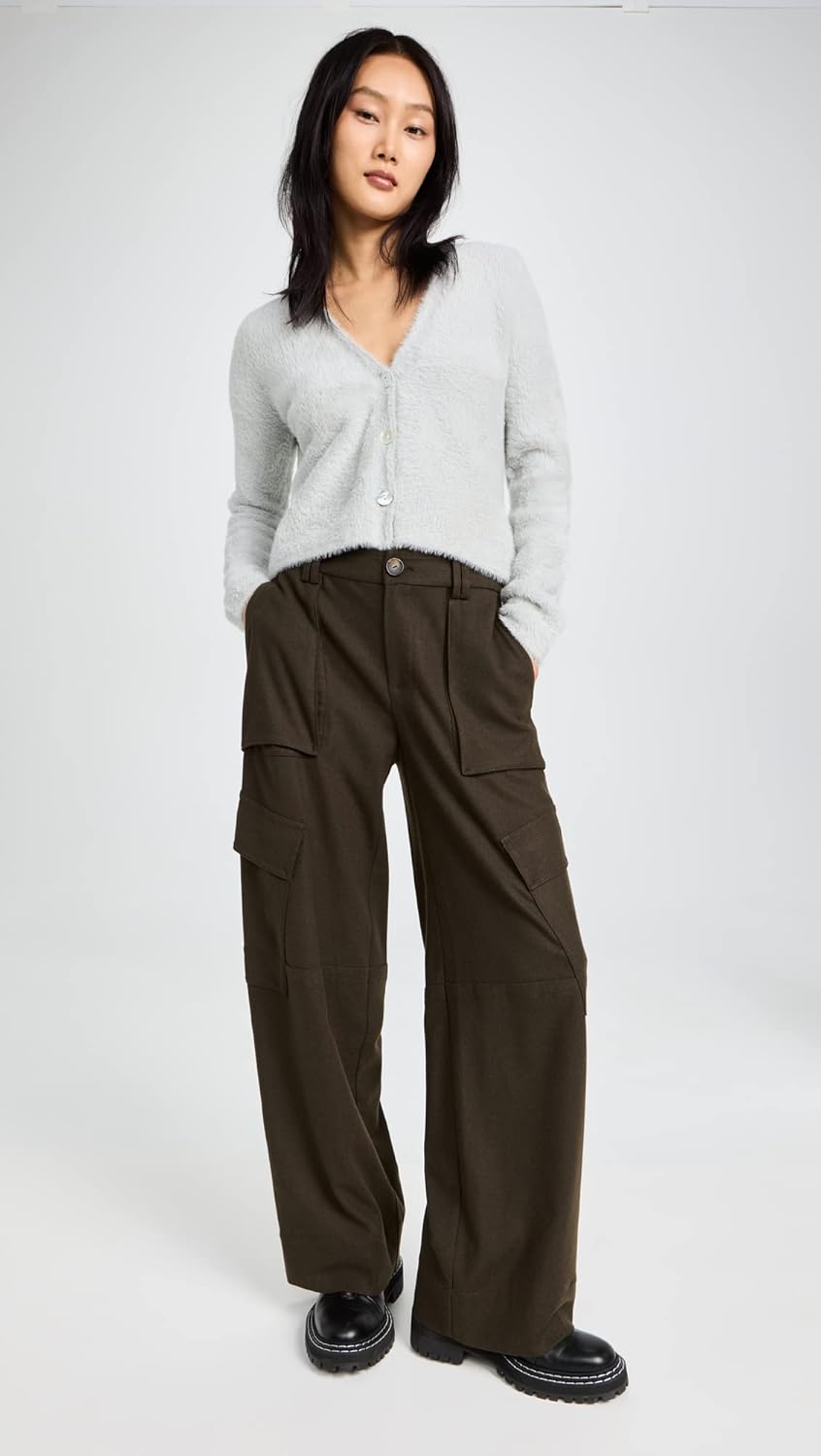 Vince Womens Eyelash V Neck Cardigan - Image 5