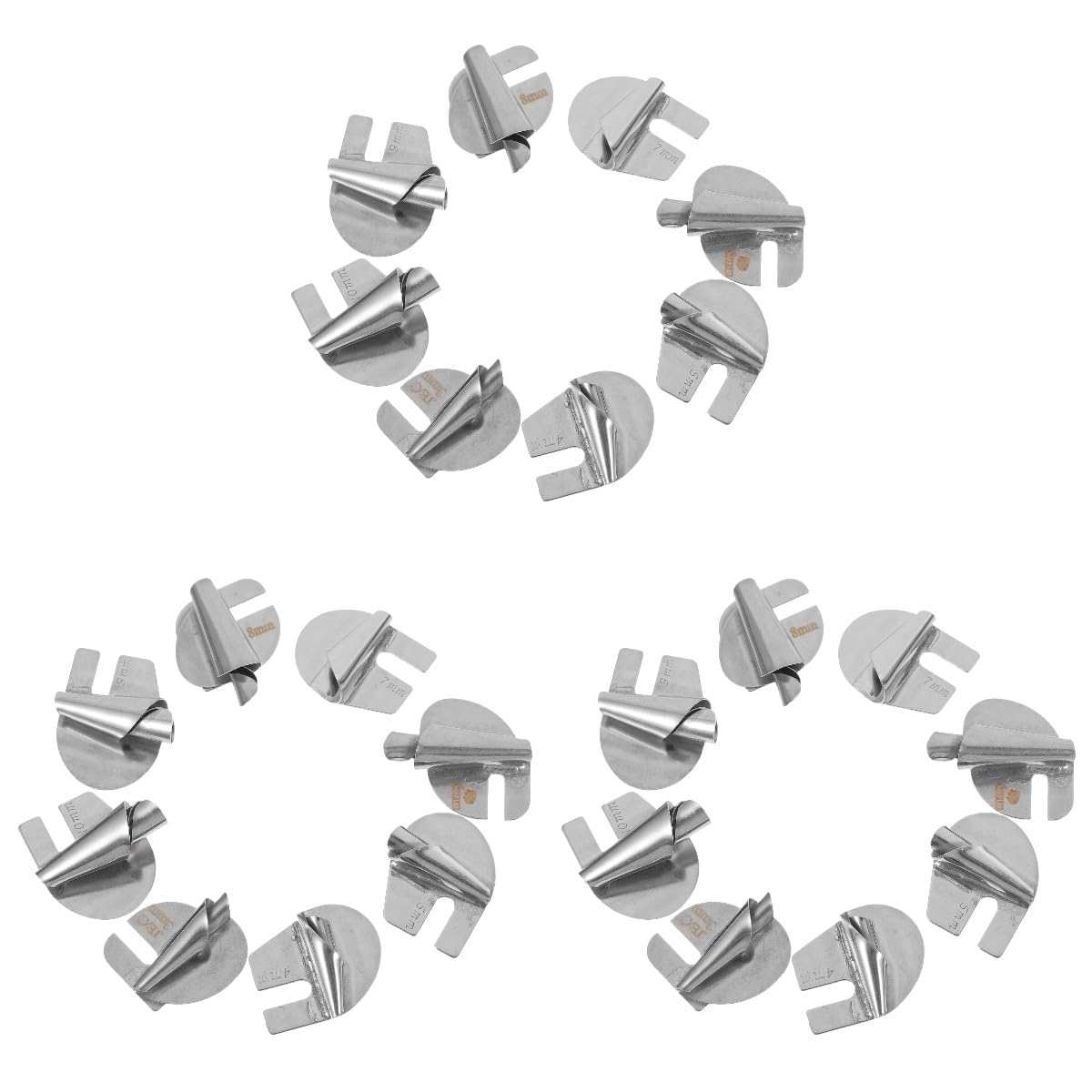 Raccordement métallique pour machine à ourlets parfaits lot de 3 ensembles