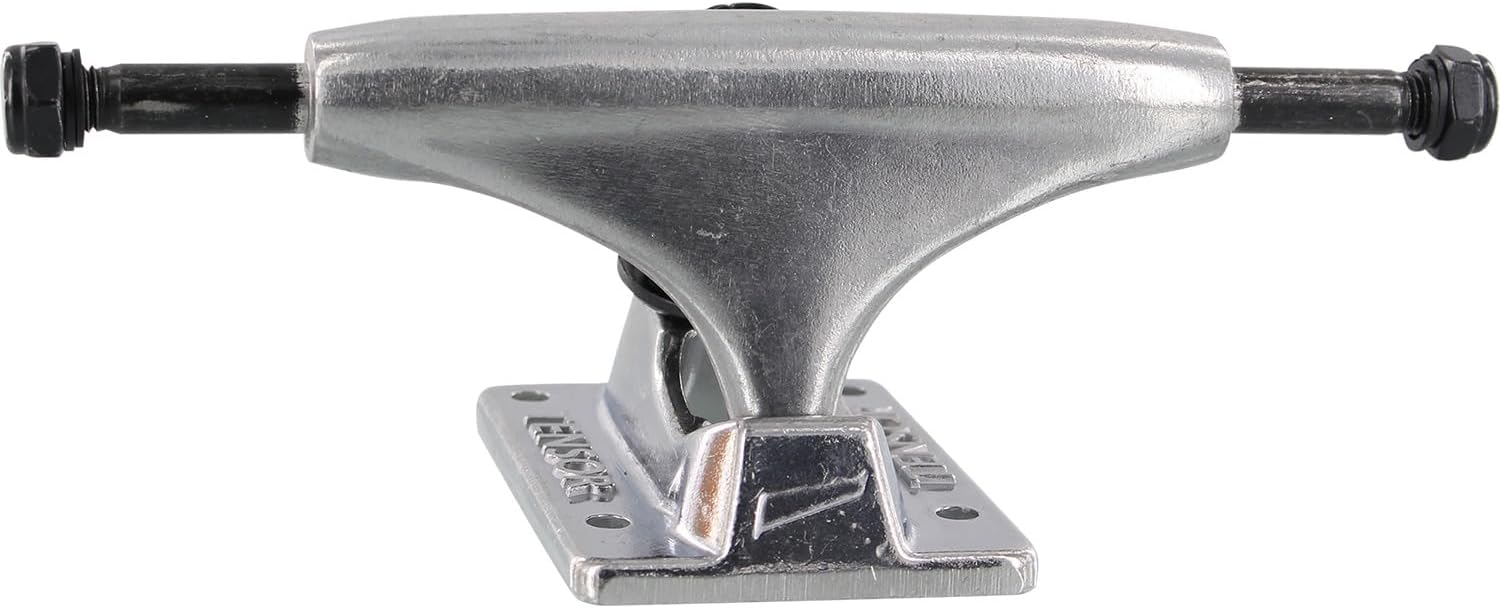 Warehouse Skateboards Tensor Trucks Alloy Polished Skateboard Trucks - 4.25" Hanger 6.75" Axle with 1" Anodized Green Hardware - Bundle of 2 Items