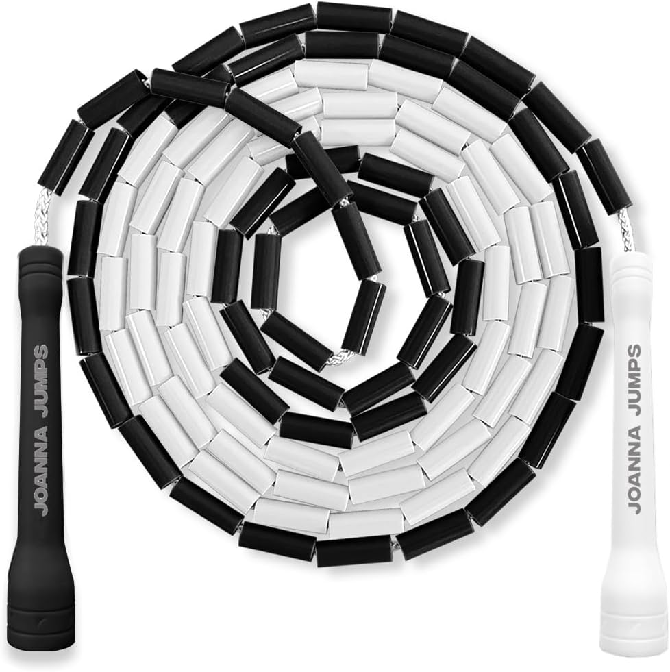 Segmented Jump Rope for Fitness and Exercise - Adjustable Jump Ropes with Plastic Handles - Tangle-Free Skipping Rope for Crossfit, Gym, Cardio and Endurance Training - Jumping Rope for Workout