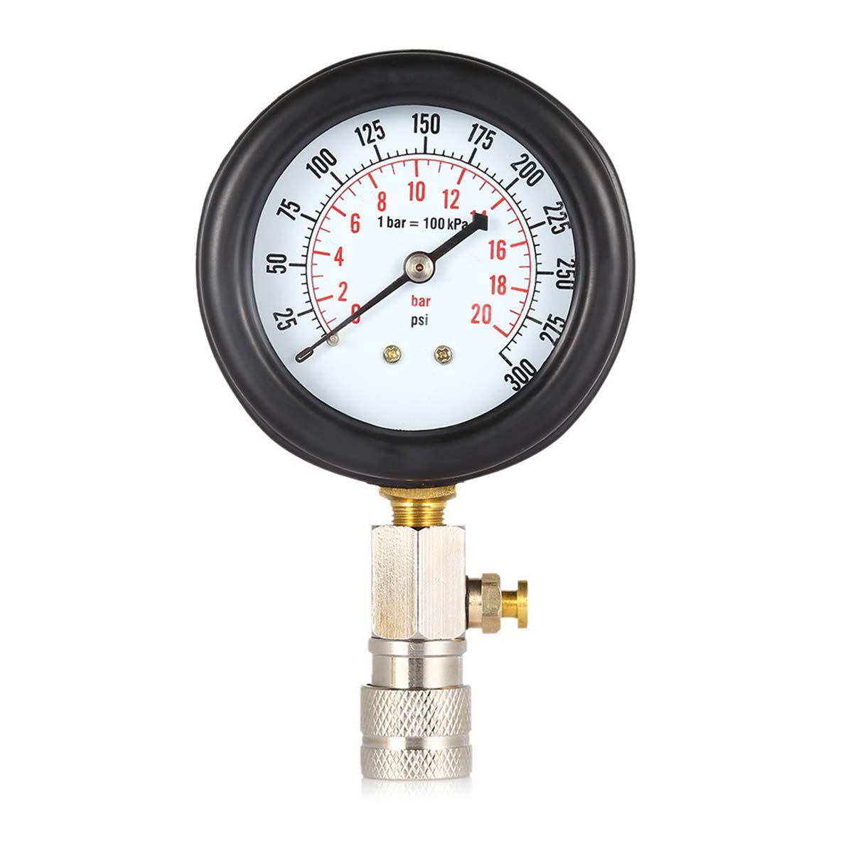 Tester Compressione Motore Benzina Manometro Compressione Cilindri Kit Prova Compressione Benzina Motori 0-20bar/0-300psi Misuratore di Compressione