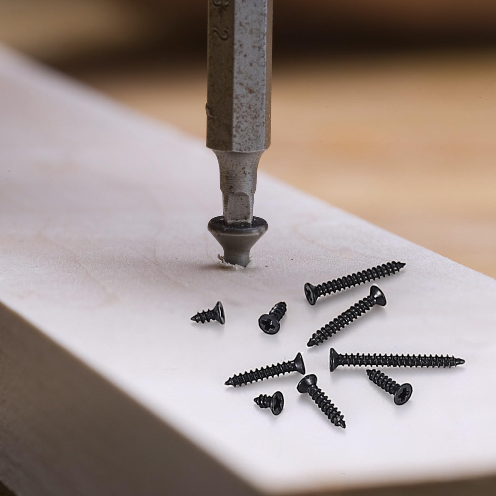 1000 Viti M2 Per Legno 5-10 Mm - Testa Piatta A Croce Con Cacciavite (Oro) - Foto 3