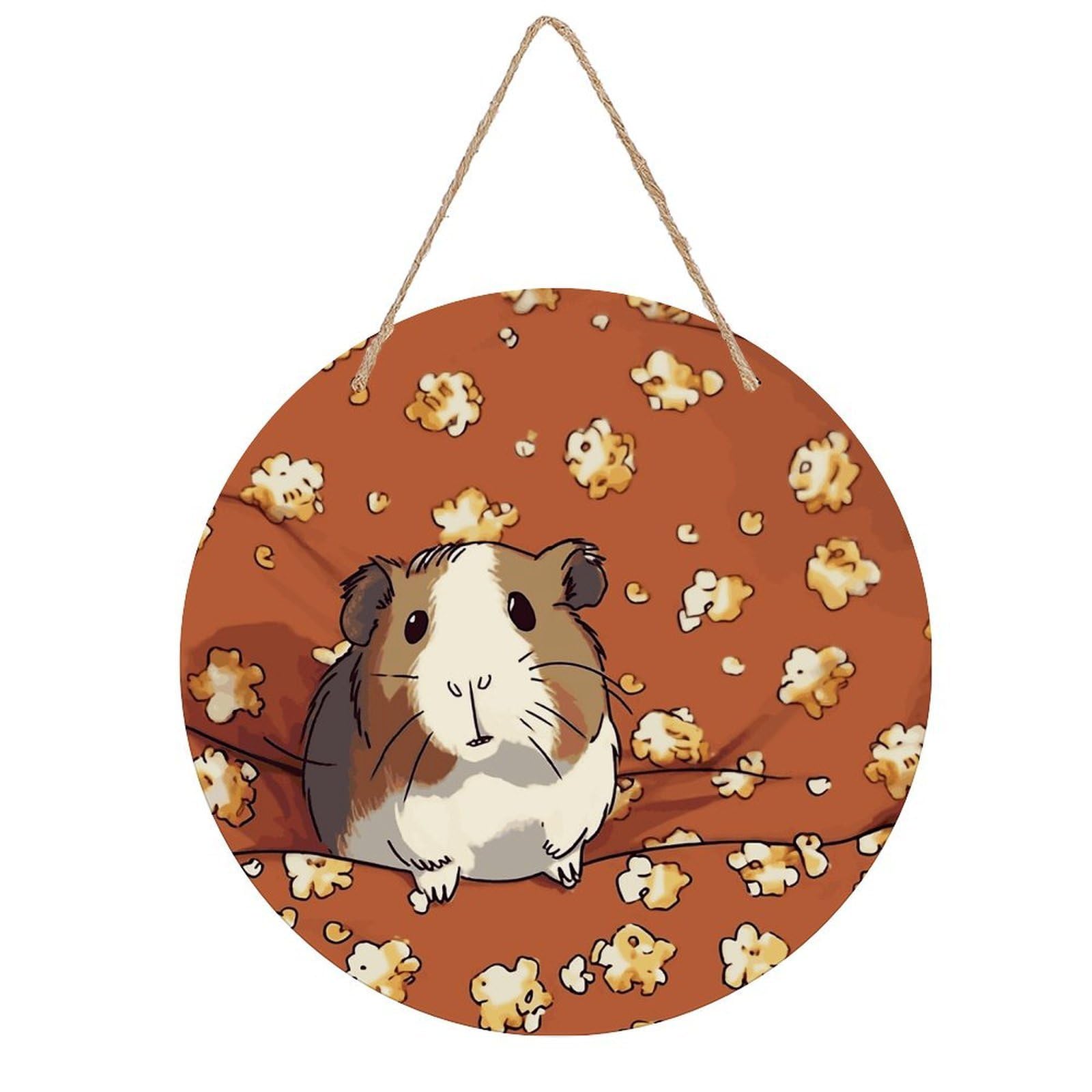 Adfgyerh Style Smiling (15) Room Decor，Round Wooden Board Painting，Wall Art，Easy To Hang，Wall Decor ，Suitable For Homes, Offices, Holidays, Bars, Cafes, And Other Venues.