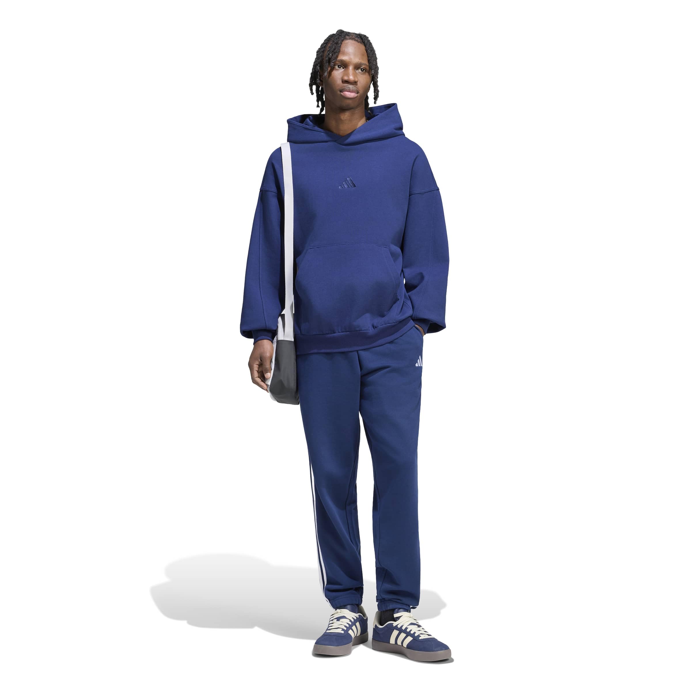 adidas Men's Essentials 3-Streifen Hose, French Terry, schmal zulaufend, Bündchen