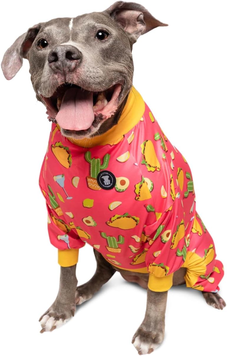 Pittie Clothing Pit Bull Pajamas for Dog, Full Coverage