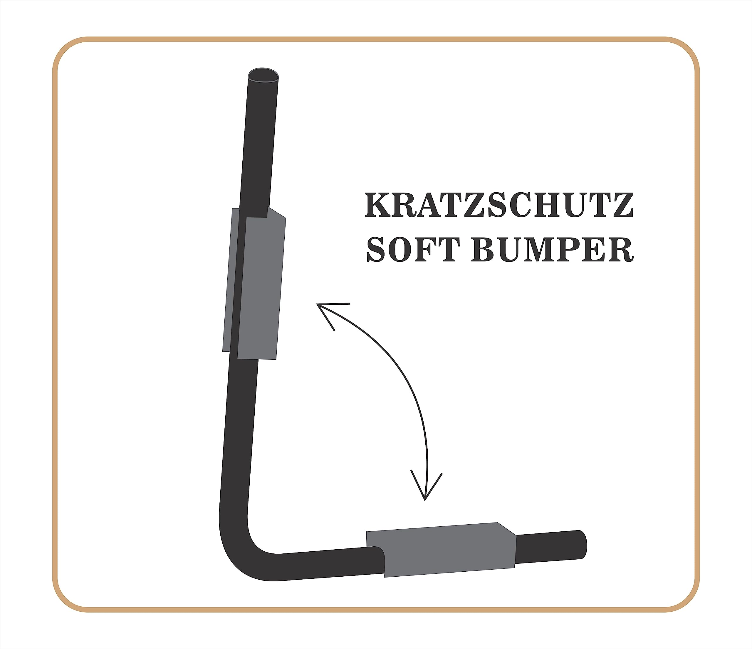 Uchwyt ścienny do bagażnika dachowego garażu [do 52 cm wysokości, pojemność 40 kg, bezstopniowa regulacja odległości, oszczędność miejsca, łącznie z kołkami/śrubami mocującymi]