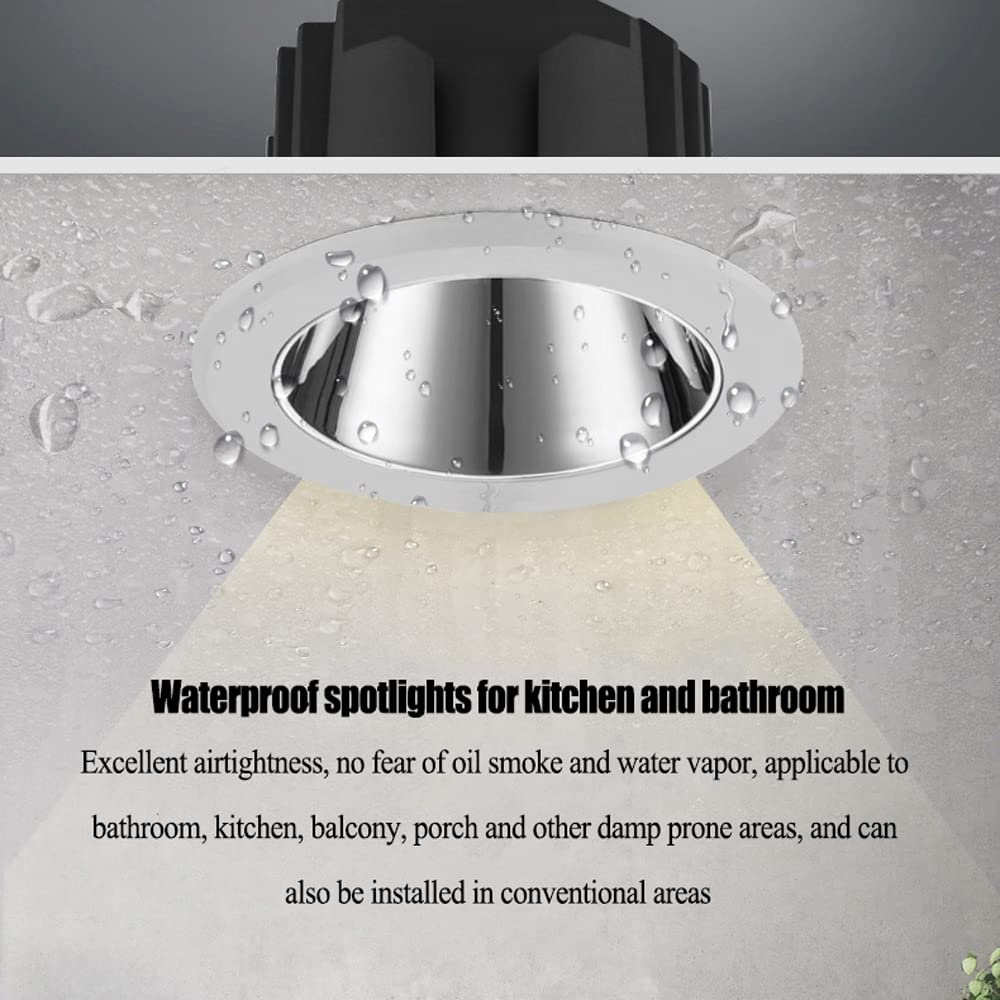 2 szt. wodoodporna lampa typu downlight 7 W 12 W LED lampa wpuszczana do toalety lampa łazienkowa gałka oczna modernizacja reflektor światło dzienne modernizacja downlight otwór wycięty