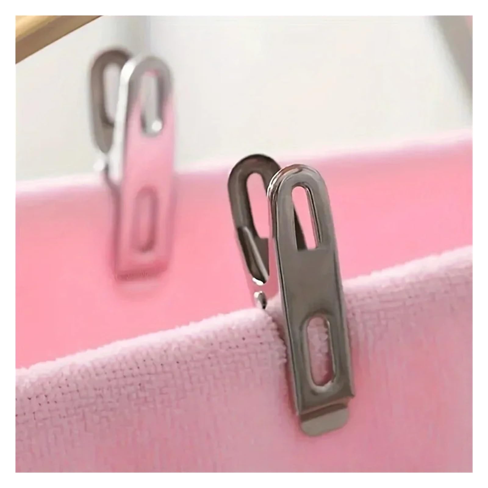 Metall-Wäscheklammern, 200 Stück, Edelstahl-Wäscheklammern, Metall-Clips zum Trocknen im Innen- und Außenbereich, zum Aufhängen von Handtüchern, Socken für Wäscheleine, Befestigung von Handtüchern