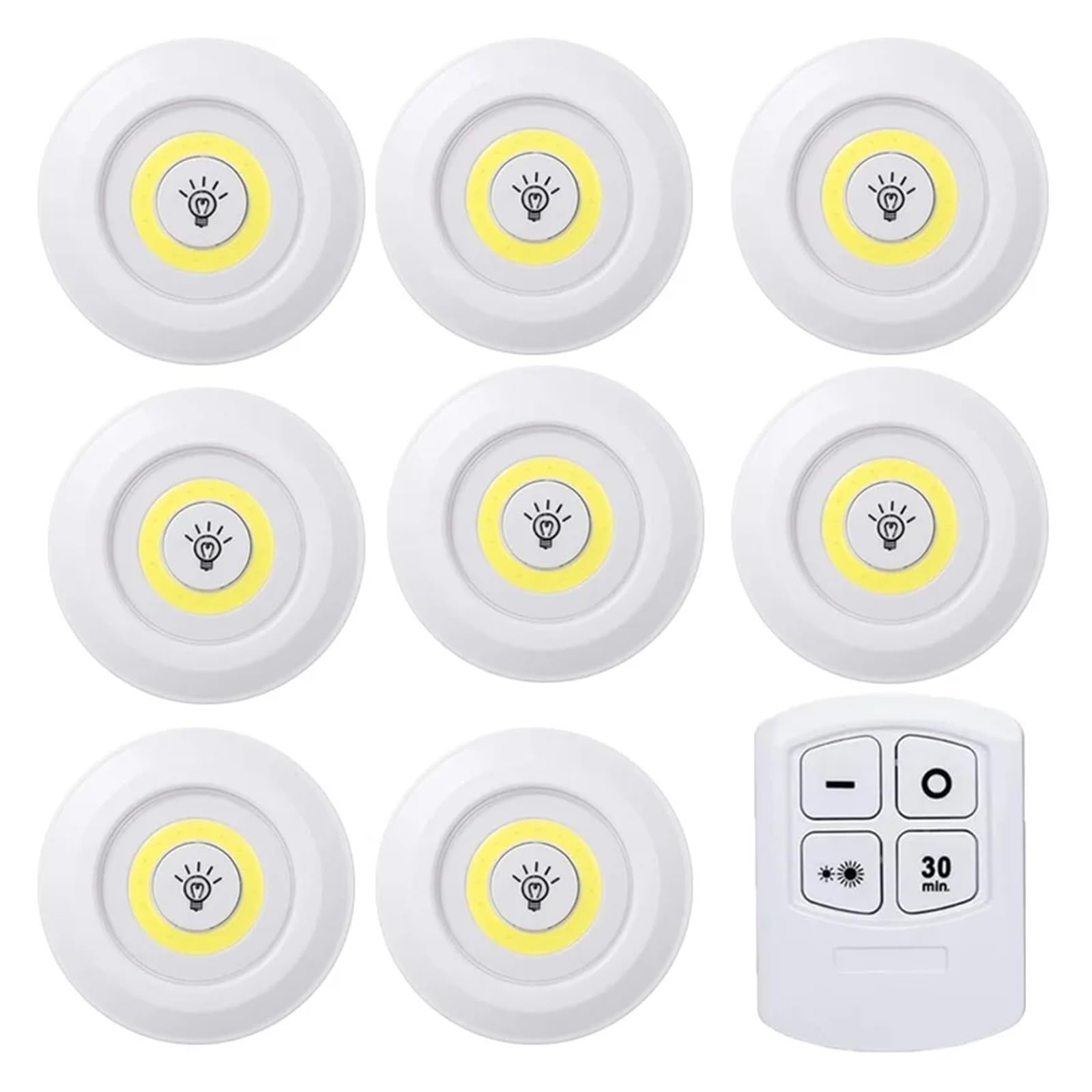 CKAFZMYJQBT Dimmable LED Under Cabinet Light with Remote Control Battery Operated LED Closets Lights Wardrobe Bathroom Lighting Night Light