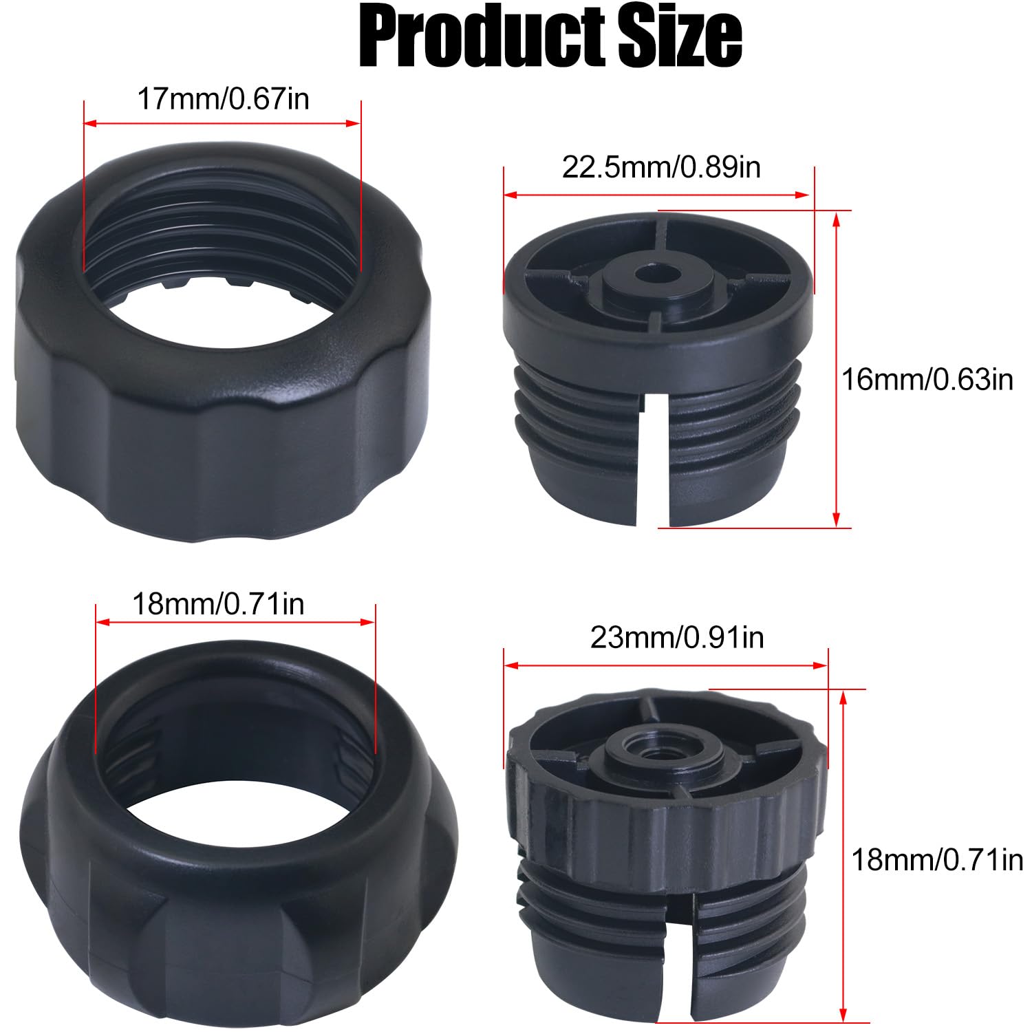 10 Sets Ball Joint Mounting Socket 17mm/18mm Mobile Phone Holder Car Gravity Mount Accessory with Threaded Screw Fixing Nut Air Outlet Fixing Clip Nut Base Holder