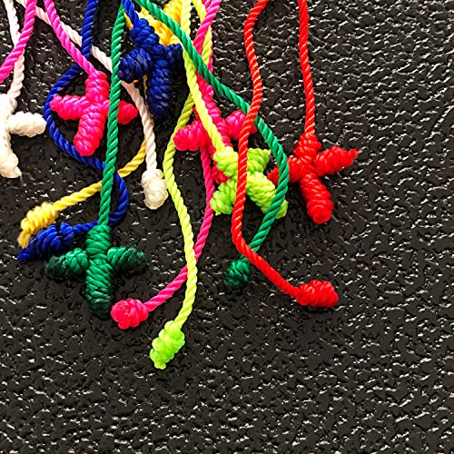 10 piezas Pulsera Rosario Ajustable con Cruz Tejida miniatura 5