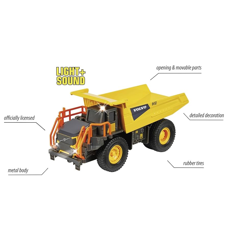Amazon.com: Majorette - Grand Series - Volvo Dump Truck R45D