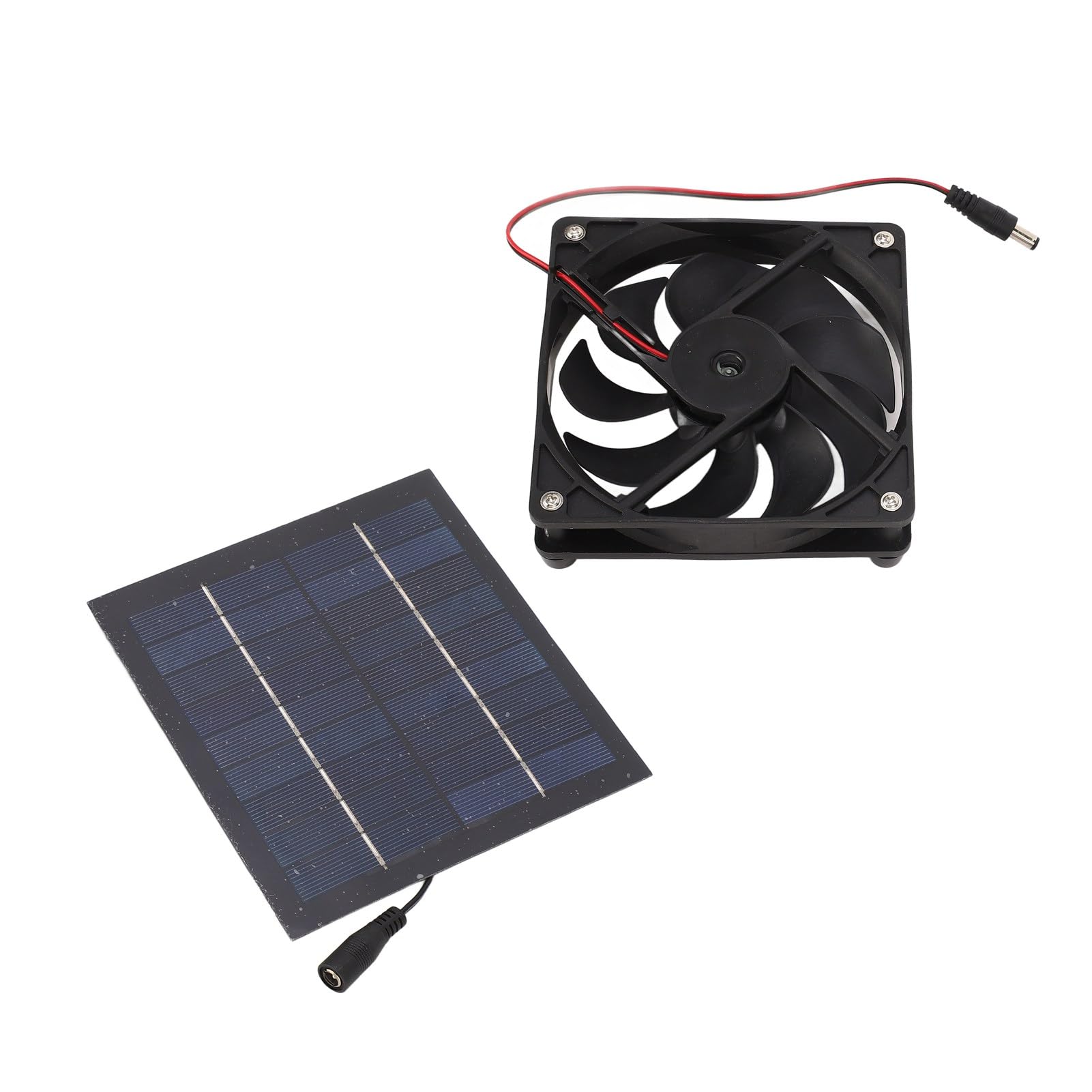 Kit Ventilatore Alimentato a Energia Solare da 50W, Ventosa di Raffreddamento a Parete, Ventola di Scarico Solare per Serre Capannoni di Scarico per Finestre di Pollaio