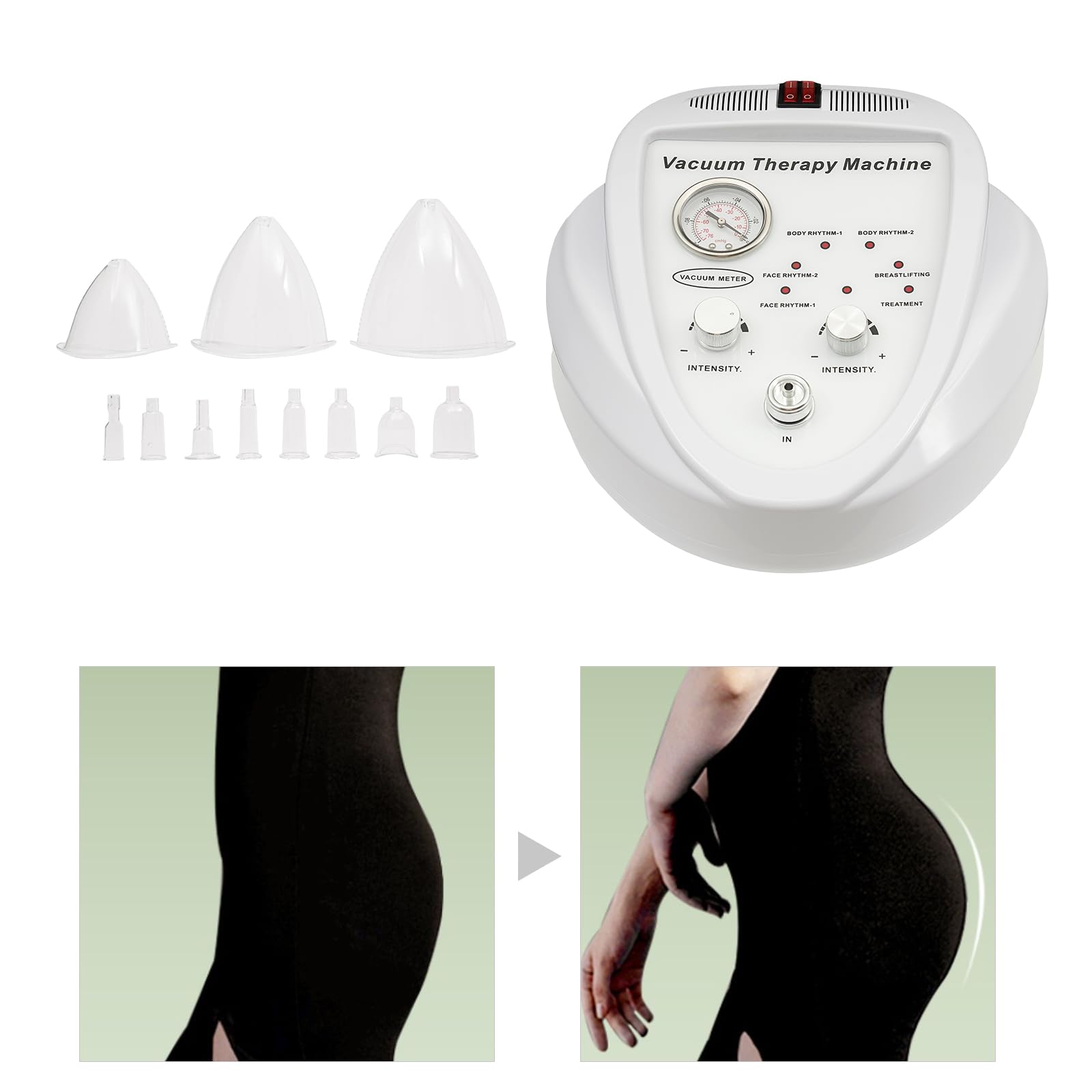 Vakuumgerät Vakuum Schröpfgläser Massagegerät Schröpfen Massage Sätze Cupping set mit 30 Saugnäpfen und 3 Pump, Multifunktionaler Massager zur Stimulierung von Lymphdrainage
