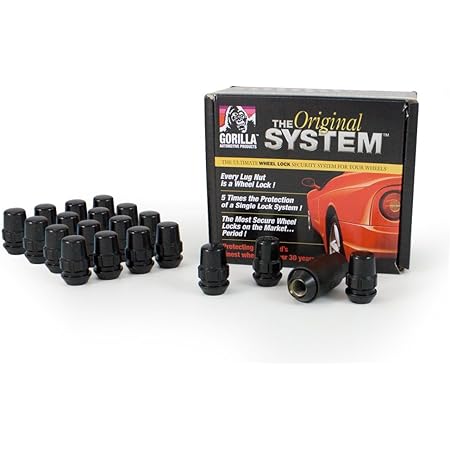 Gorilla Automotive 71643NBC Black 14mm x 1.5 Wheel Lock, (Pack of 20)