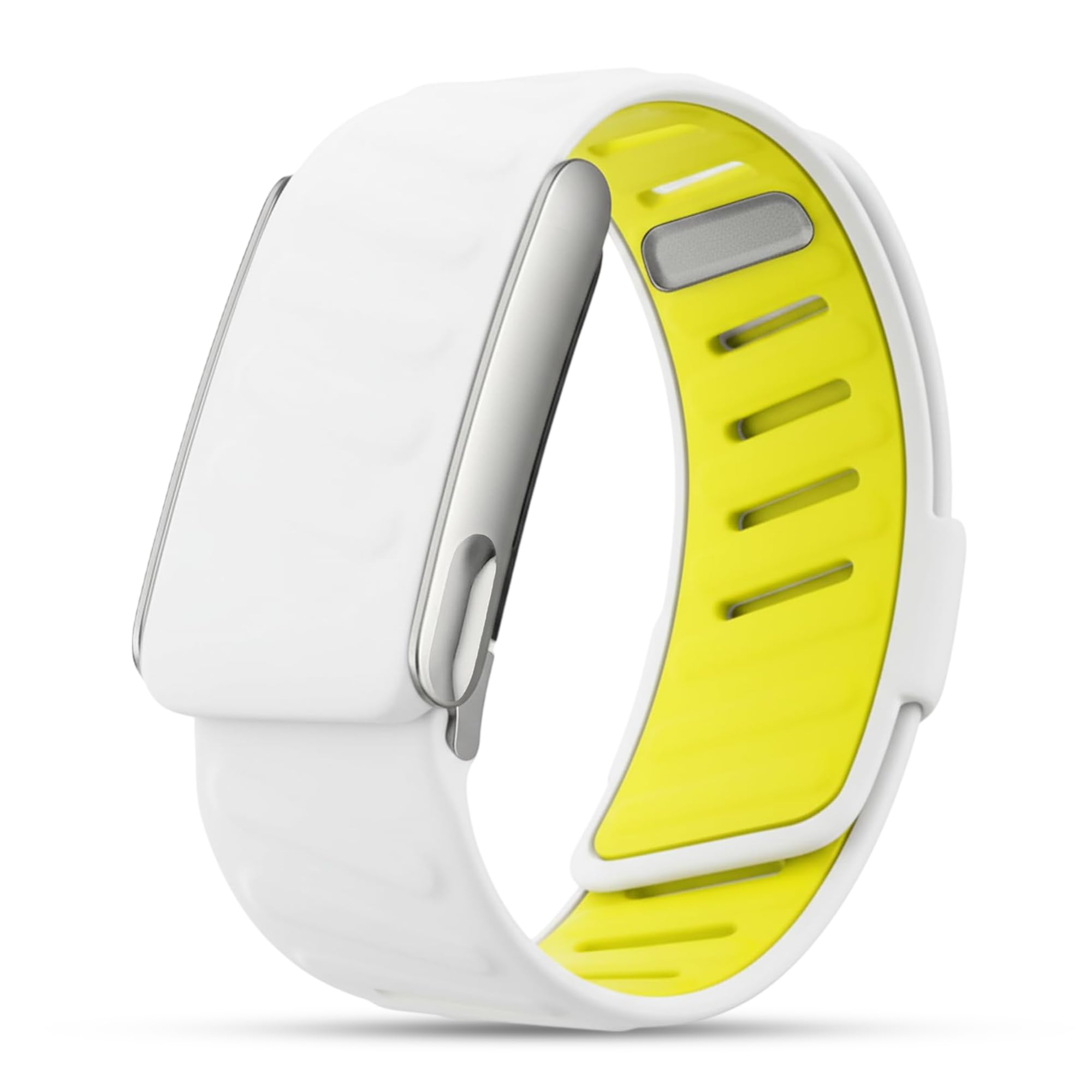 DADO Silicone Sport Replacement Band Compatible with WHOOP 5.0, One, Peak, and Life Fitness Tracker – Breathable, Durable & Comfortable | Not for Whoop Gen 4 (One/Peak, White Yellow)