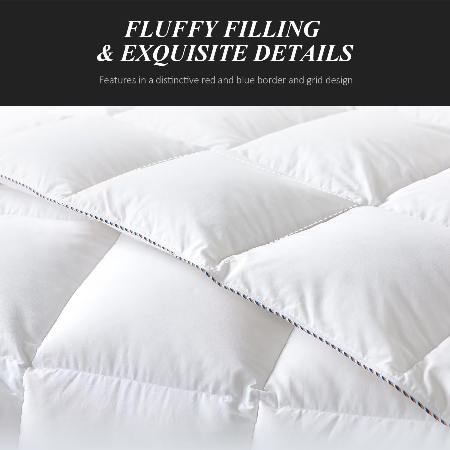 WhatsBedding Goose Feather Down Comforter, Full Size Duvet Insert