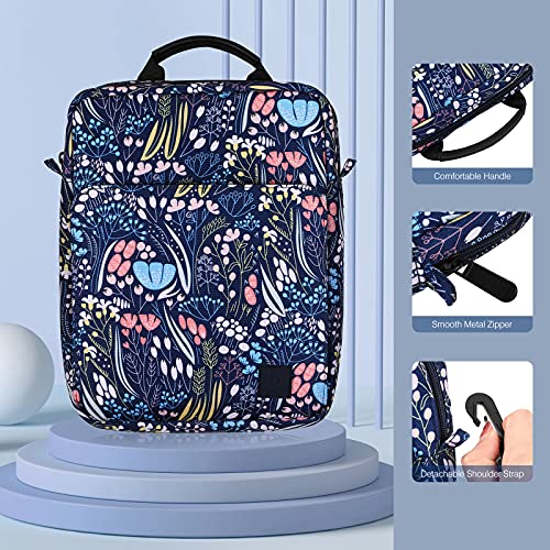 Image of Dadanism 9-11 Inch Tablet Sleeve Bag Carrying Case with Shoulder Strap for iPad (A16) 11 inch, iPad 10th Gen 10.9 inch, iPad Air M4 /Pro M5 11 inch, iPad 9 /8 /7th 10.2 inch, Galaxy Tab A11+ Plus 11 inch, Night Blue-A