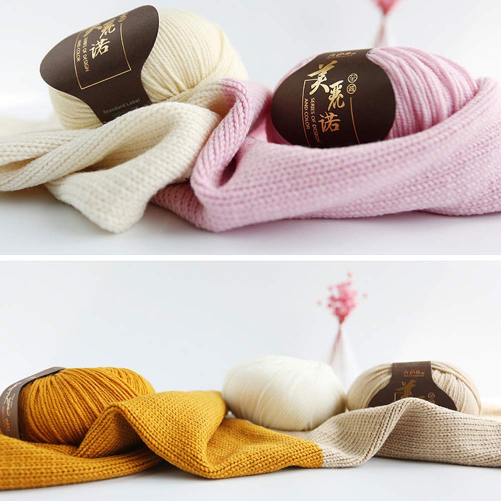 300G 100% Merino Bolas de Lana para Tejer suéteres Crocheting Y Bufandas, Suave y cálido, 24 Colores Disponibles, Medio Grueso Hilo,20
