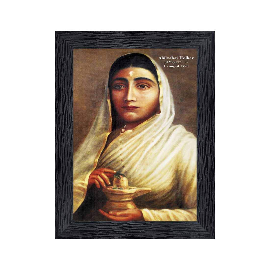 Ahilya Bai Holkar Wood Photo Frames with Acrylic Sheet (Glass)(photoframe,Multicolour,8x6inch)-19755